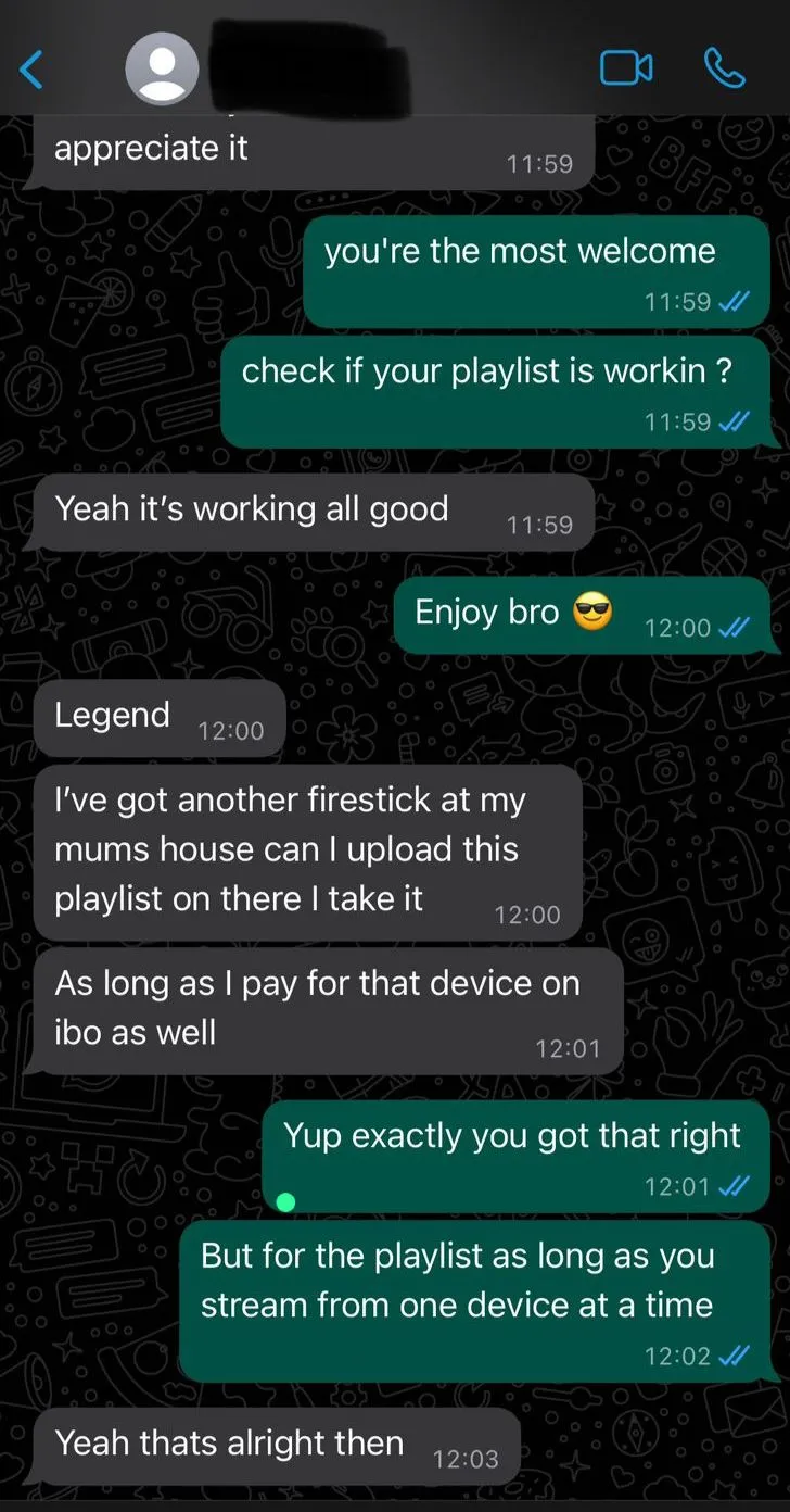 MonIPTV WhatsApp customer review